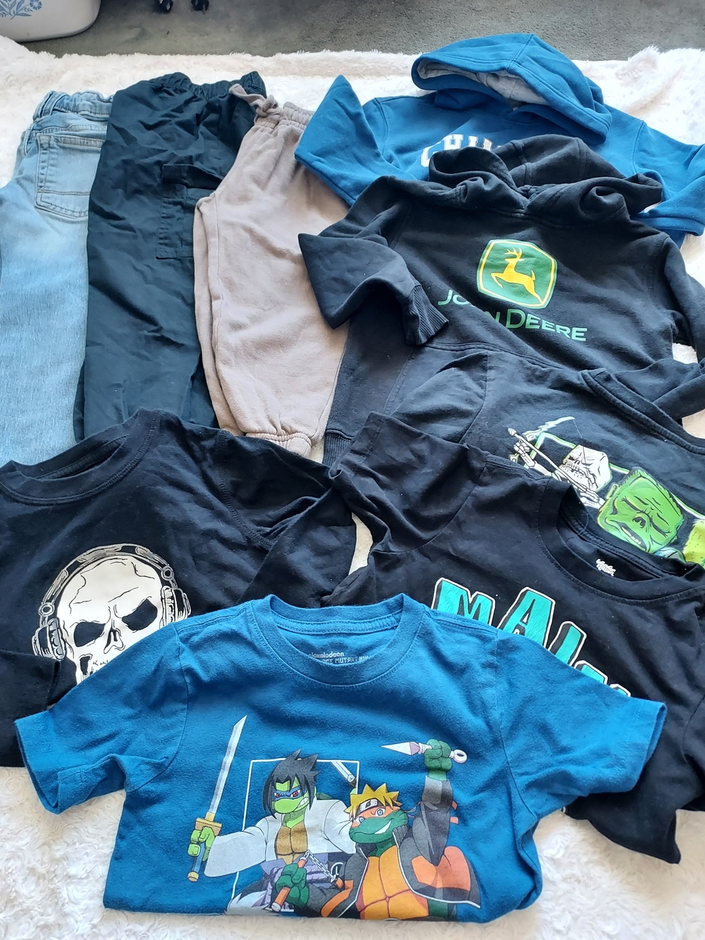 BUNDLE (9 pcs) Boys Size 4/5 Cool Weather Clothes School Play Casual Grandmas